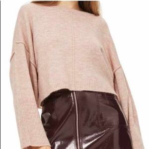 TopShop Wide Sleeve Crop Sweater